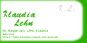 klaudia lehn business card