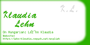 klaudia lehn business card
